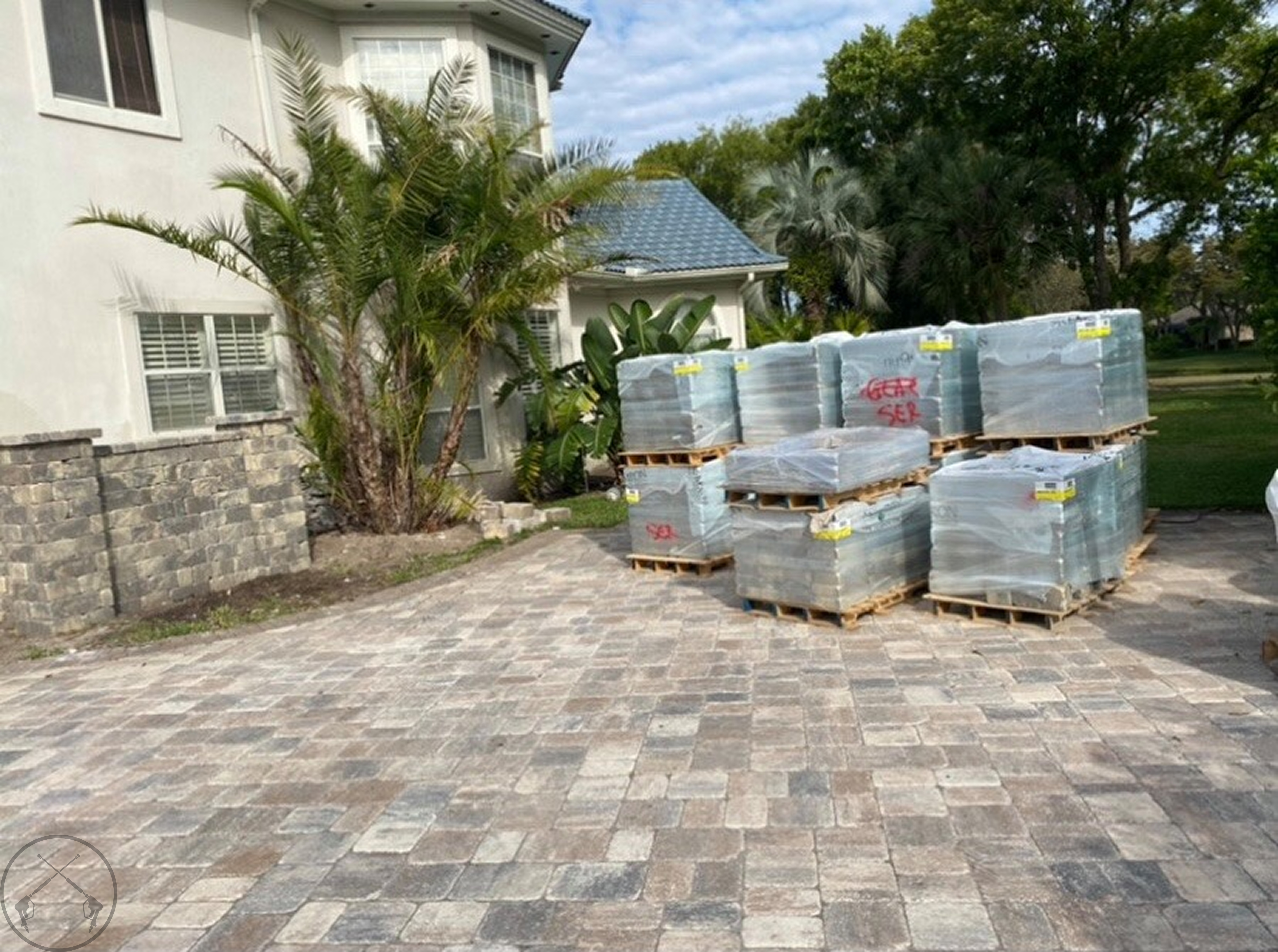 Xterior Care Professionals pavers and sealant job at a residential property in Jacksonville, FL